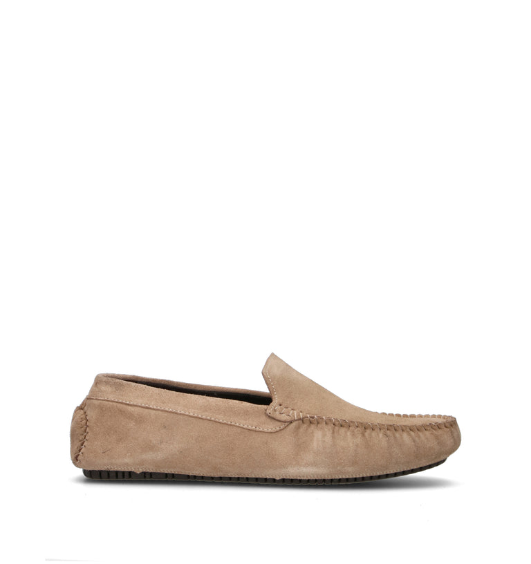 FRAU Mocassino uomo beige in suede