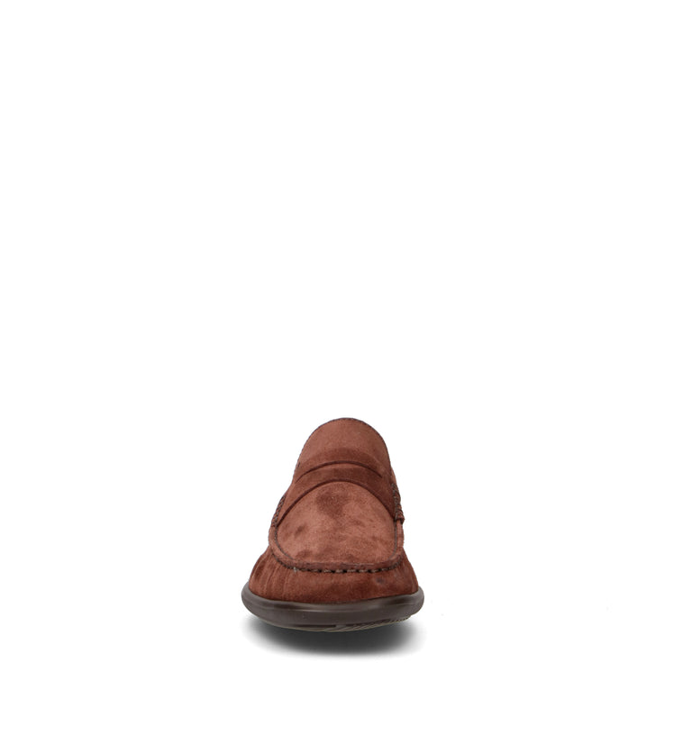 FRAU Mocassino uomo marrone in suede