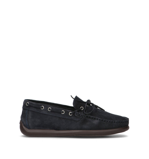 FRAU Mocassino uomo blu in suede