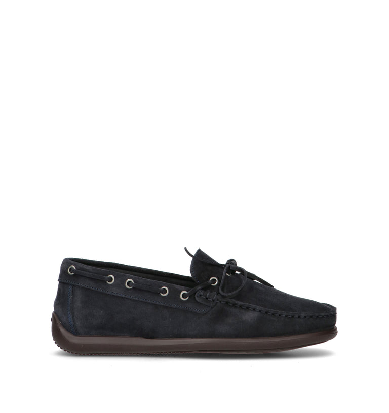 FRAU Mocassino uomo blu in suede