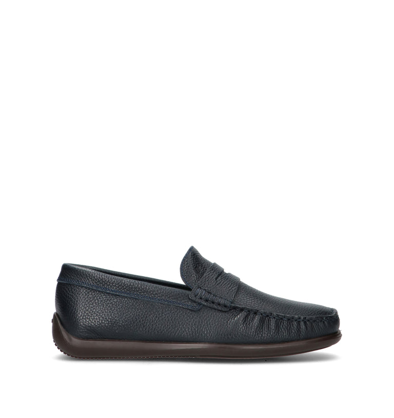 FRAU Mocassino uomo blu in pelle