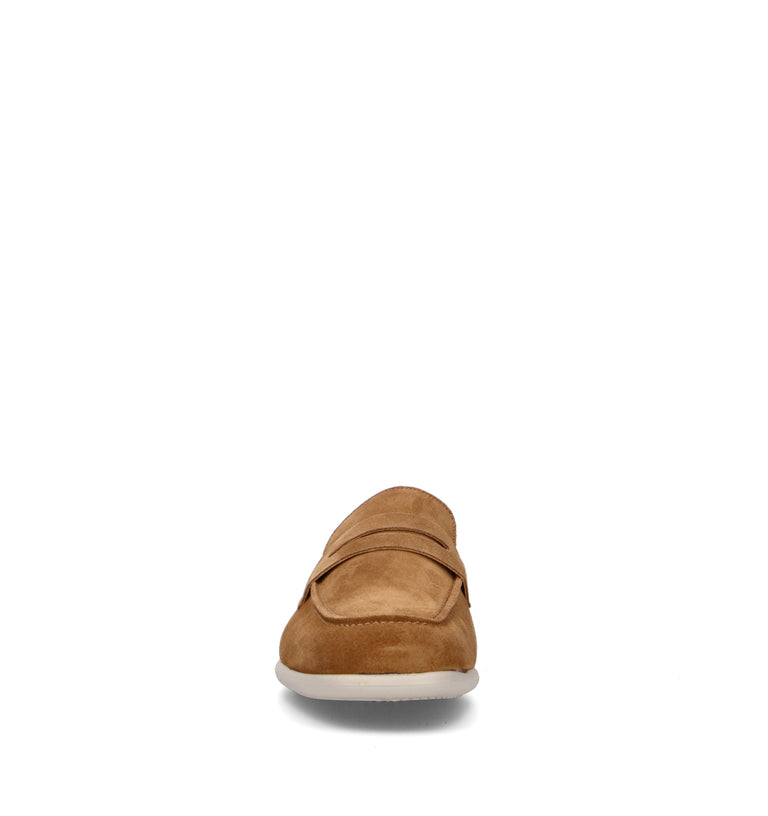 FRAU Mocassino uomo marrone in suede