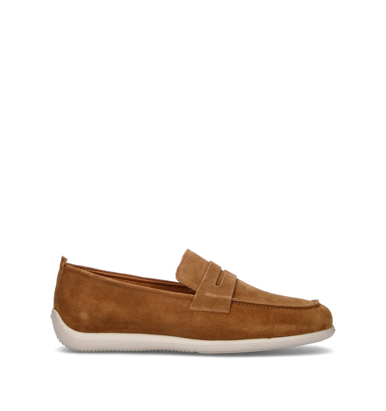 FRAU Mocassino uomo marrone in suede