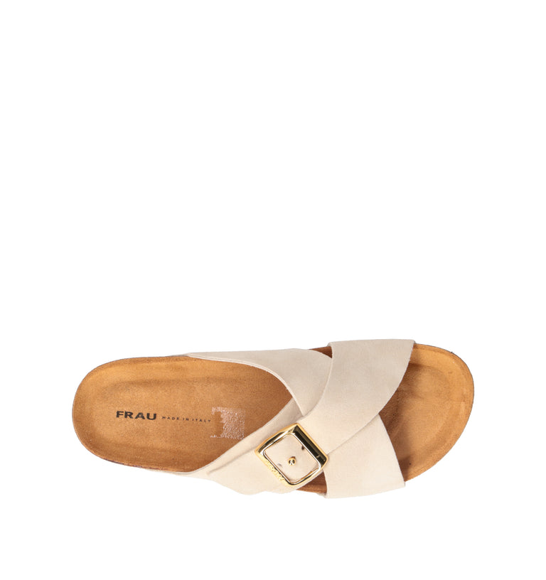 FRAU Ciabatta donna beige in suede