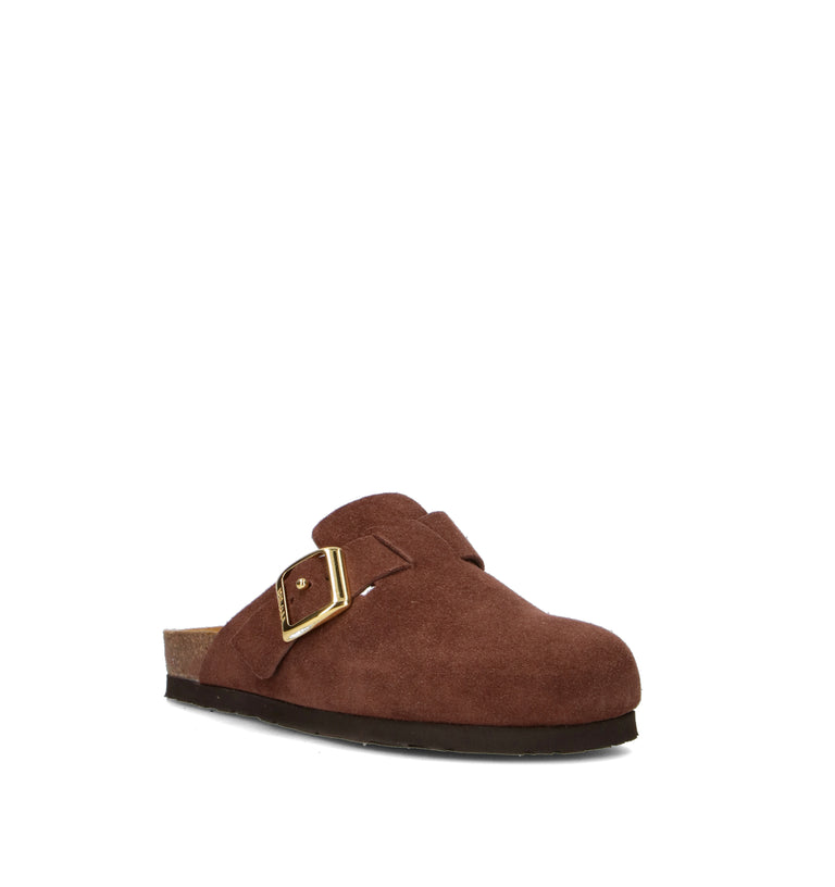 FRAU Ciabatta donna marrone in suede
