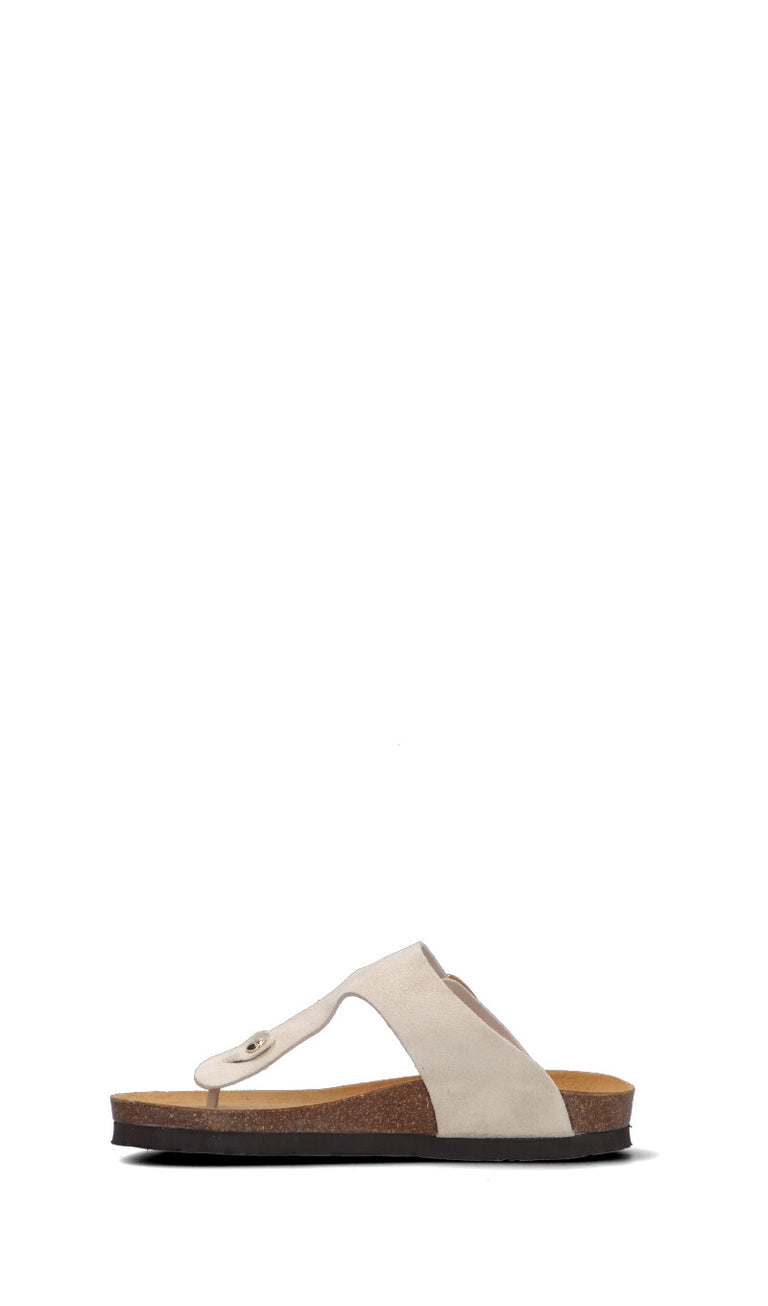 FRAU Ciabatta donna bianca in suede