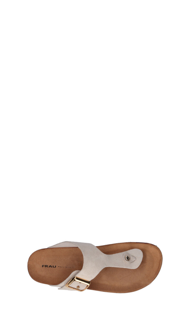 FRAU Ciabatta donna bianca in suede