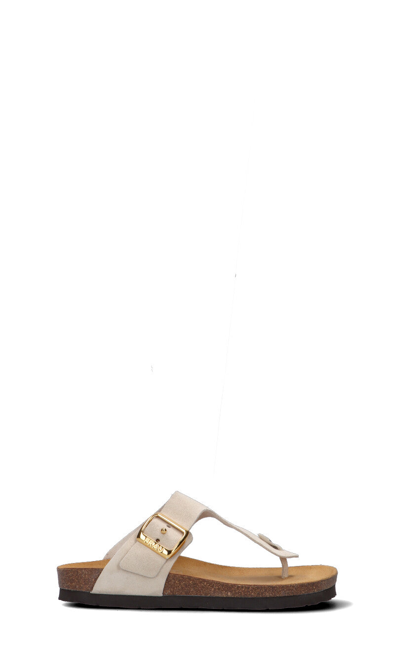 FRAU Ciabatta donna bianca in suede