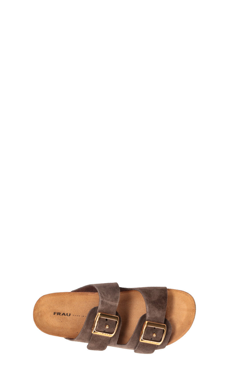 FRAU Ciabatta donna marrone in suede