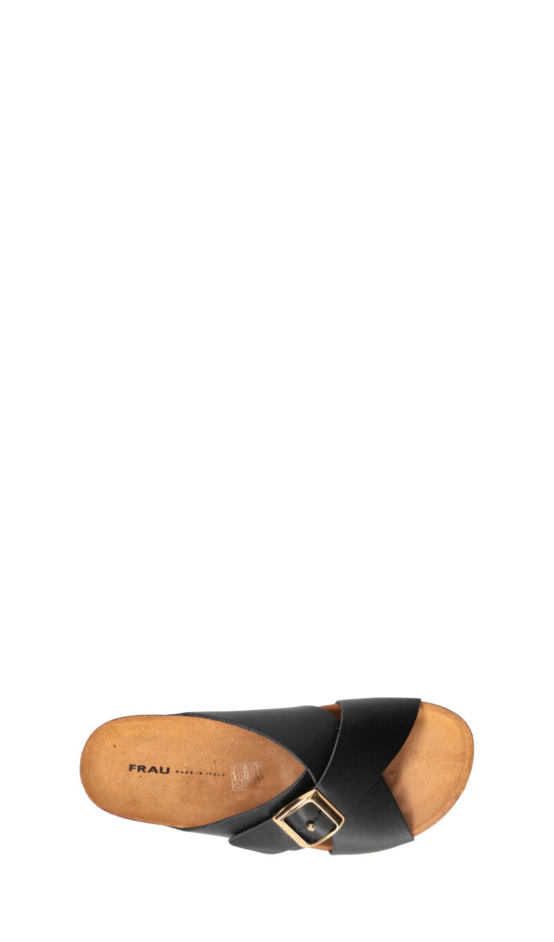 FRAU ciabatta donna nera in pelle