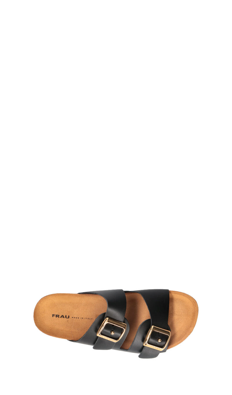 FRAU Ciabatta donna nera in pelle