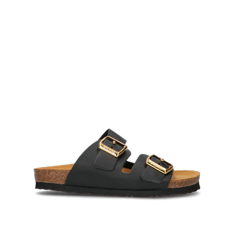 FRAU Ciabatta donna nera in pelle