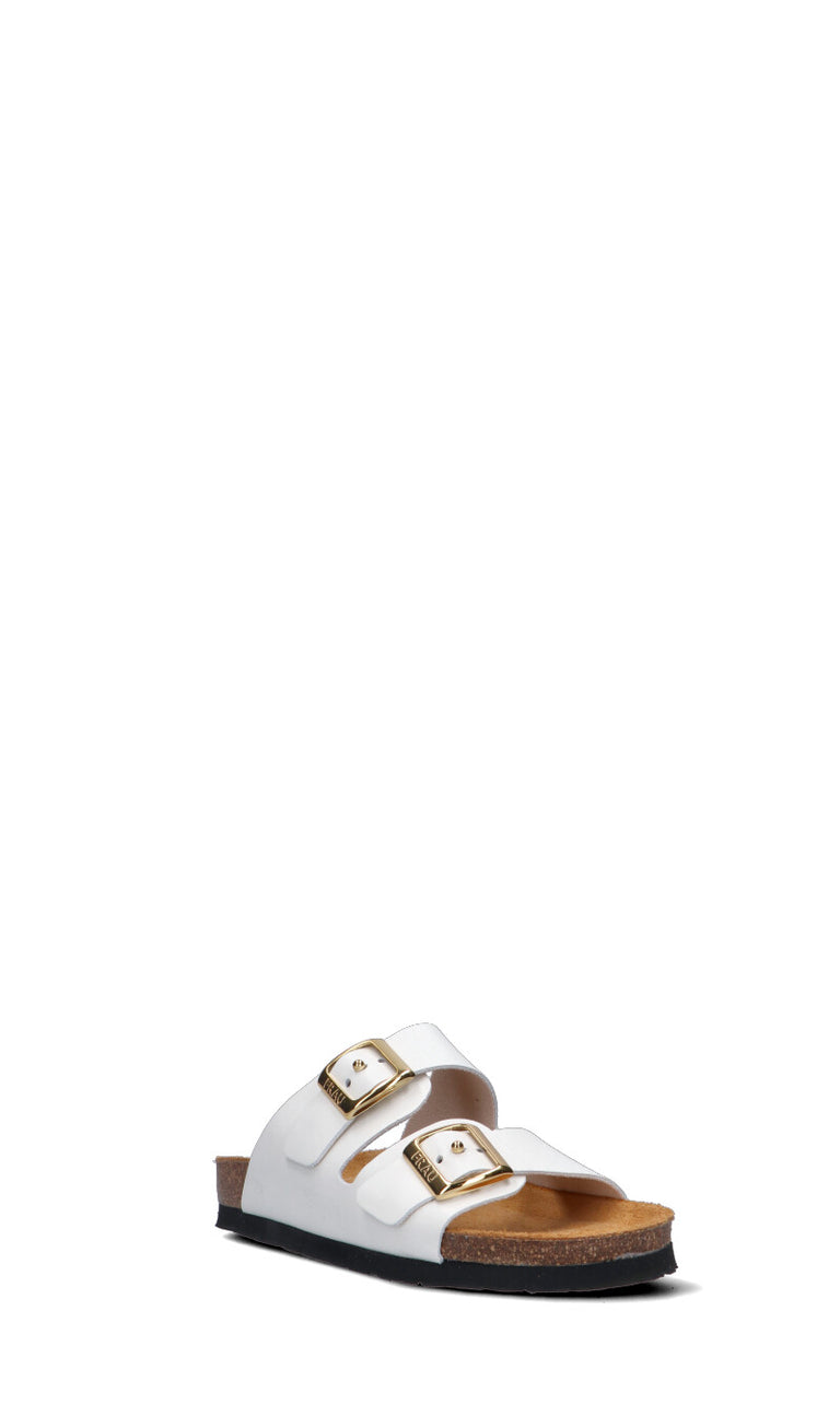 FRAU Ciabatta donna bianca in pelle