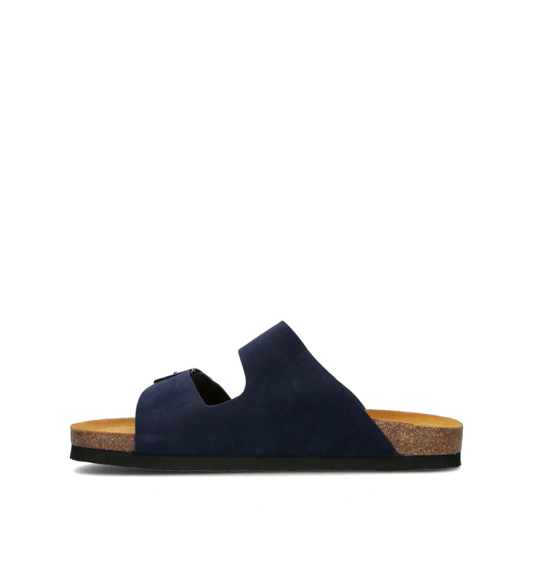 FRAU Ciabatta uomo blu in suede