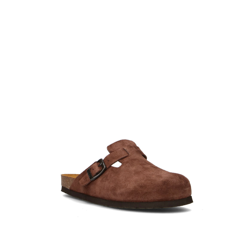 FRAU Ciabatta uomo marrone in suede