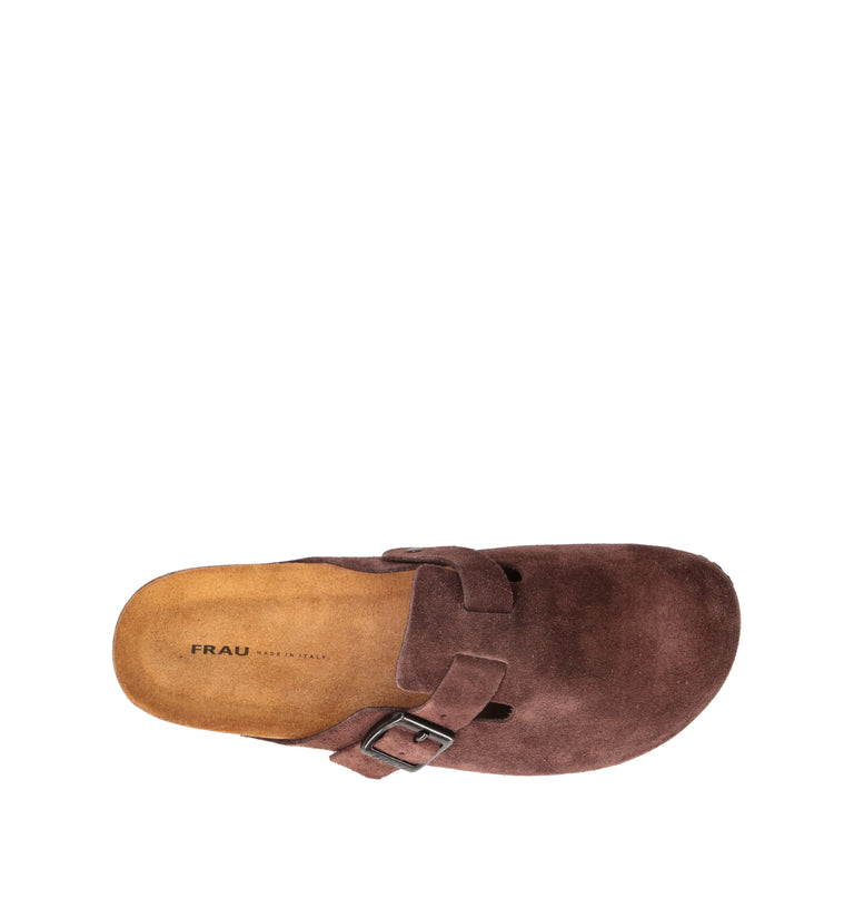 FRAU Ciabatta uomo marrone in suede
