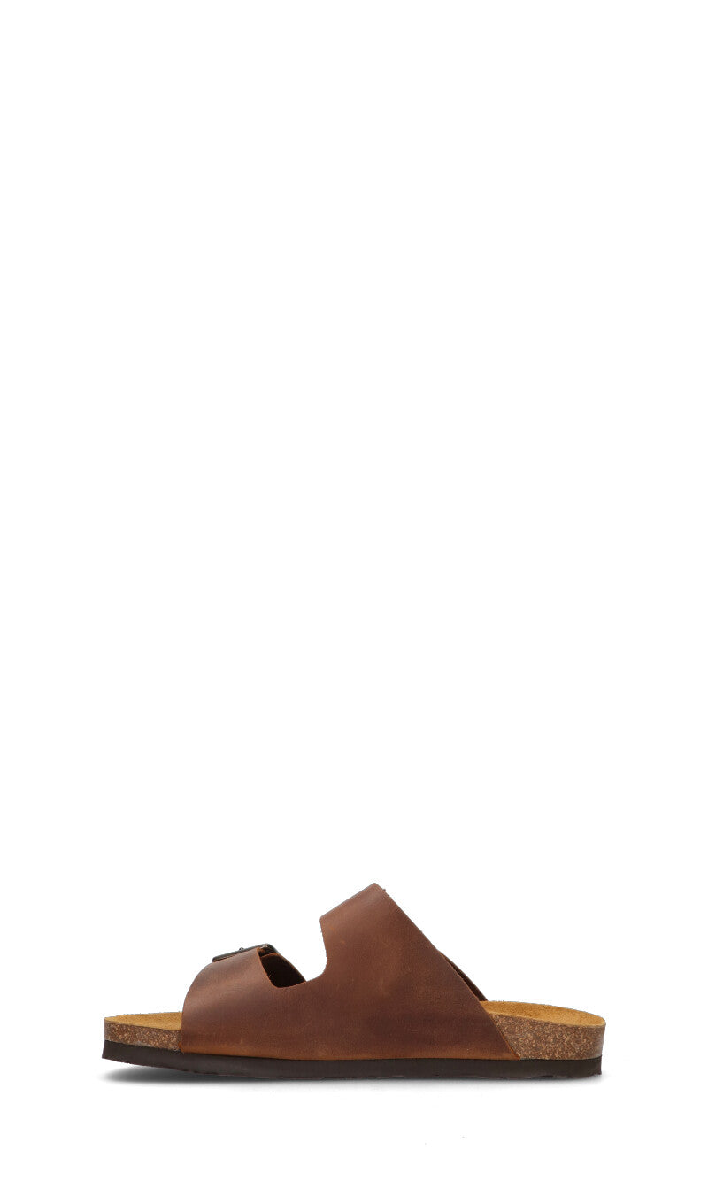 FRAU Ciabatta uomo cognac in pelle