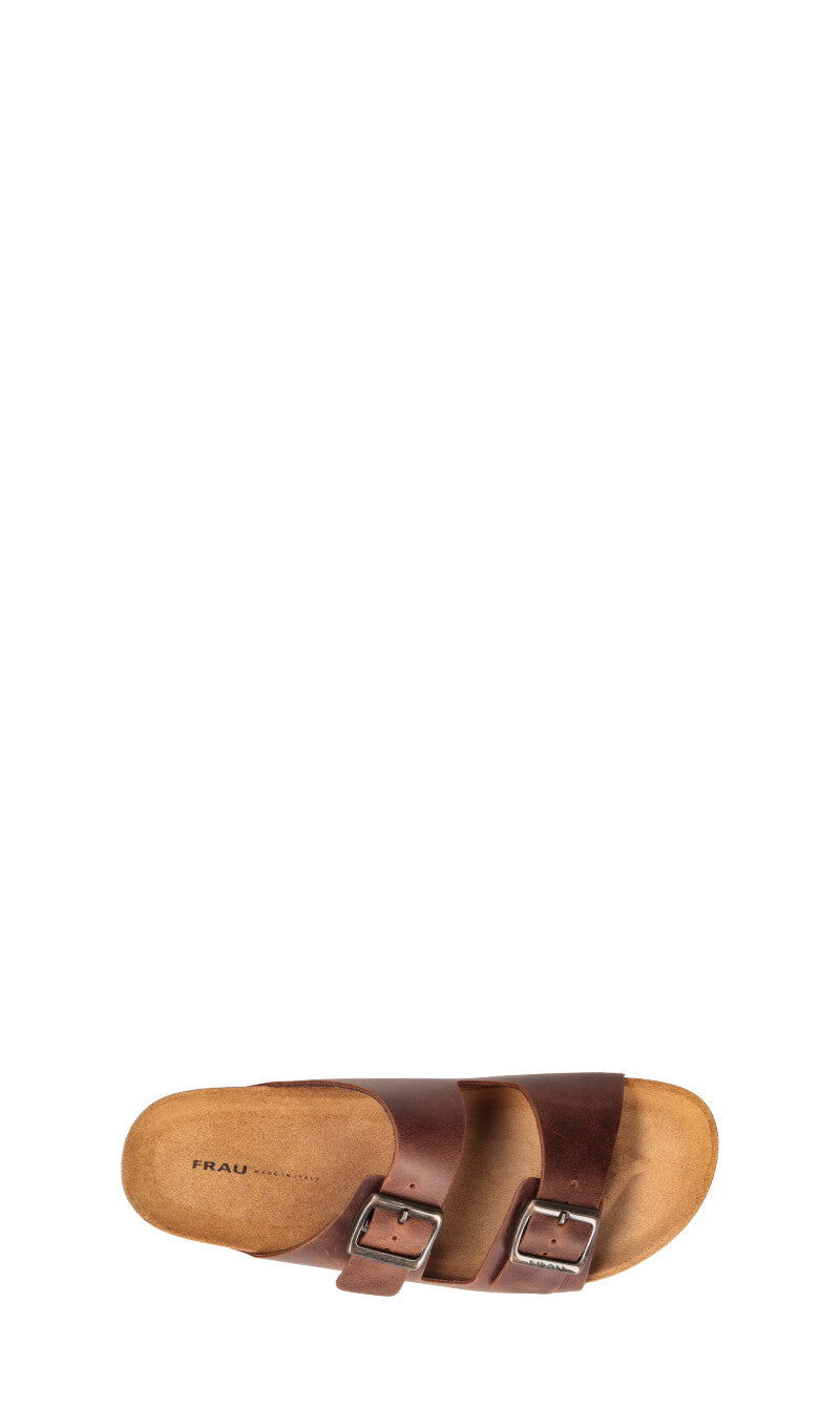 FRAU Ciabatta uomo cognac in pelle