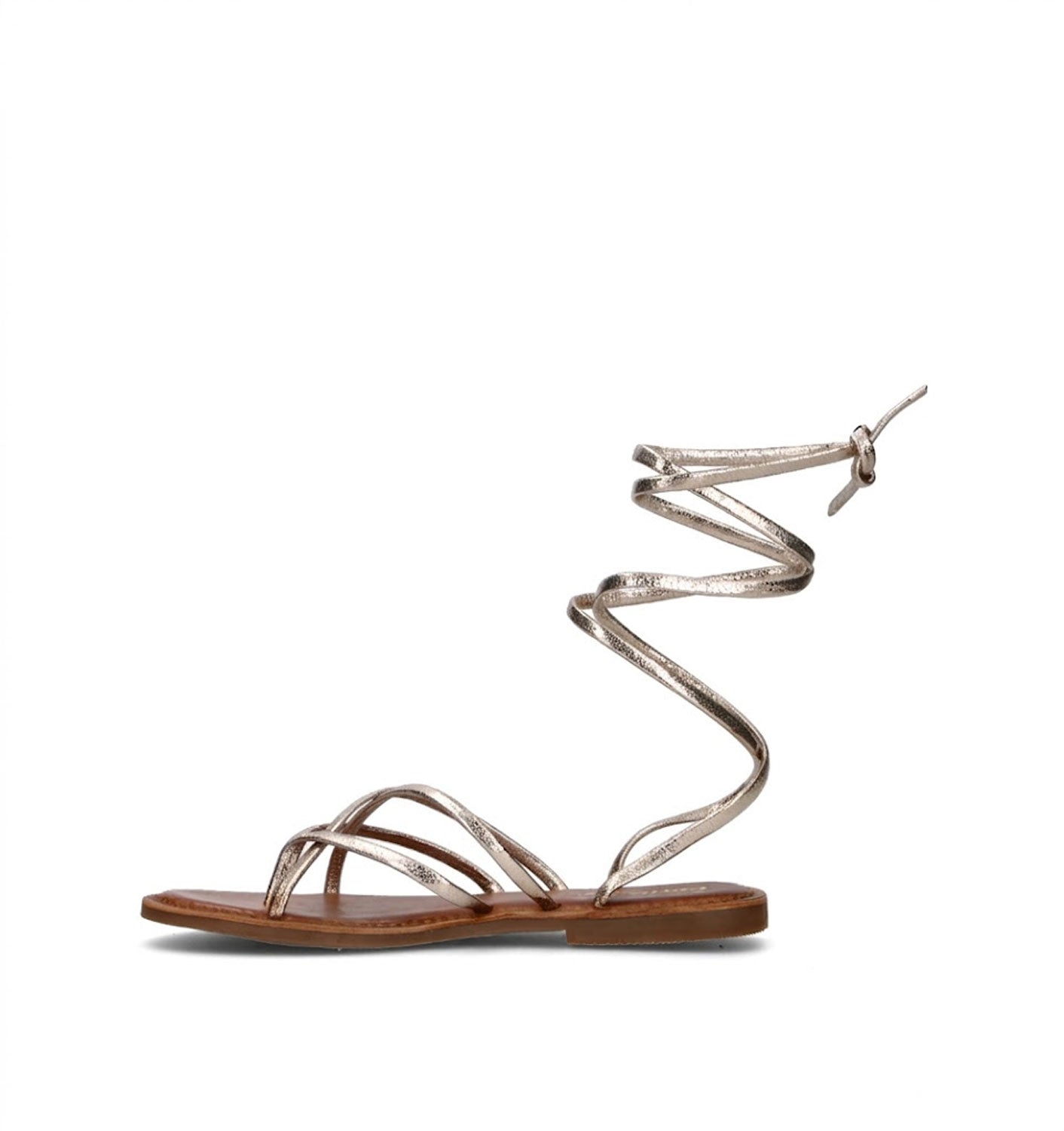 FRICKY Sandalo donna platino in pelle