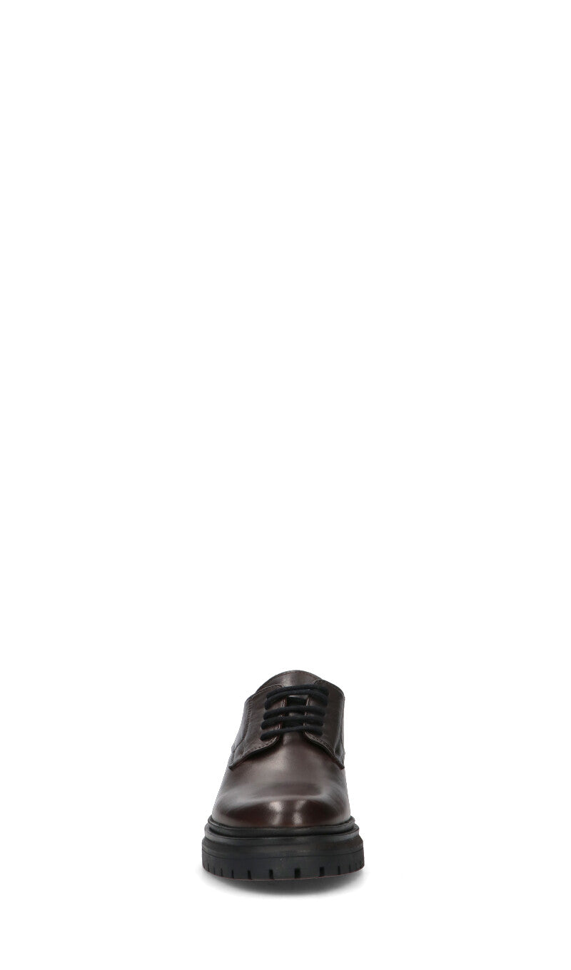 FRICKY Stringata donna marrone in pelle