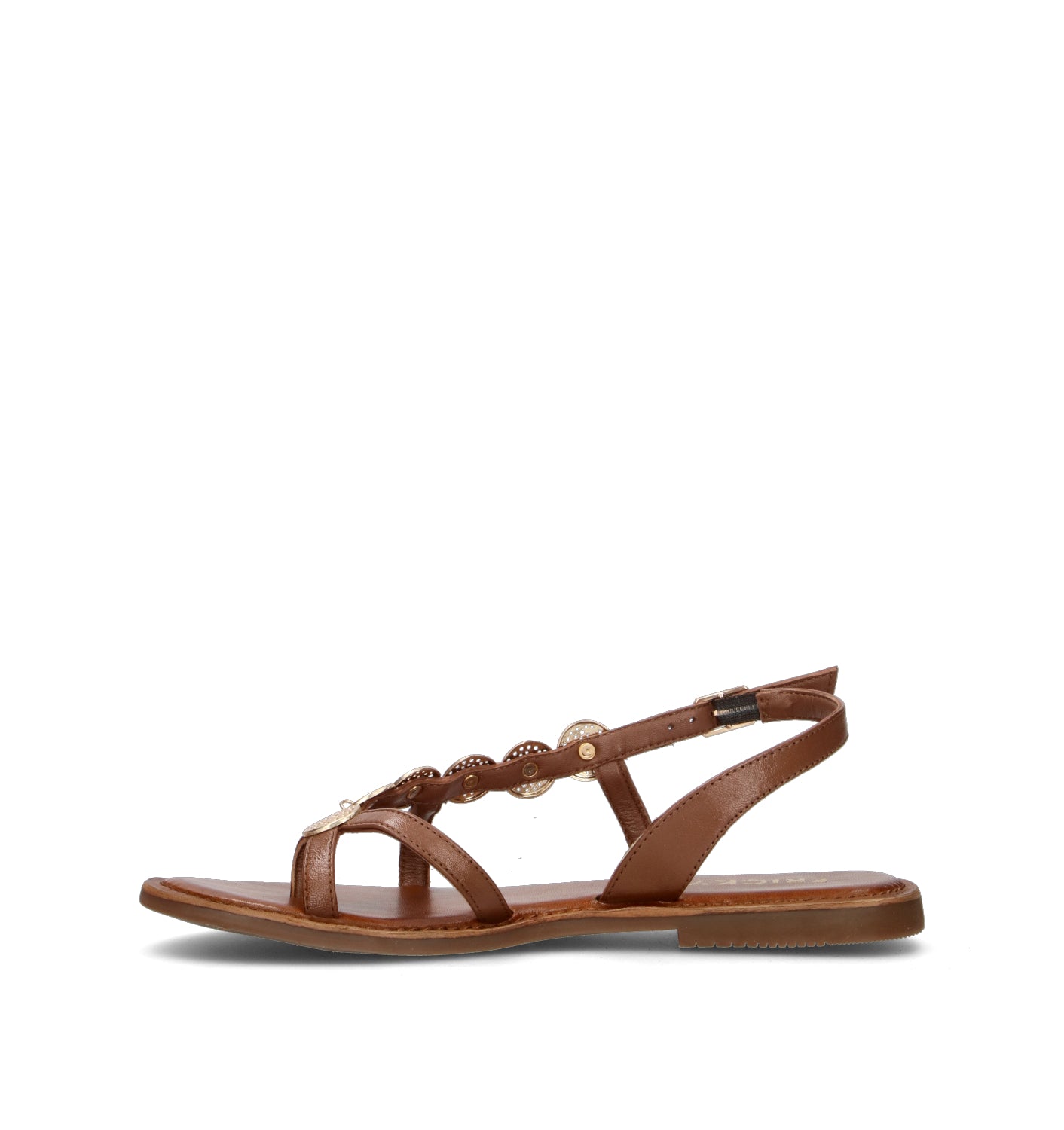 FRICKY Sandalo donna marrone in pelle