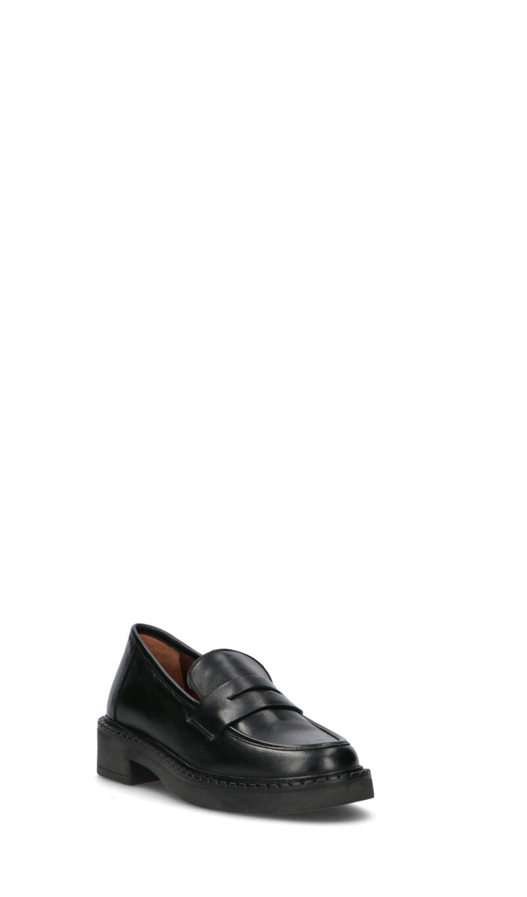 FRICKY Mocassino donna nero in pelle