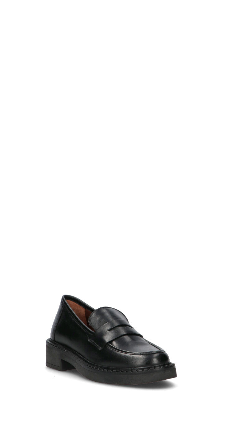 FRICKY Mocassino donna nero in pelle