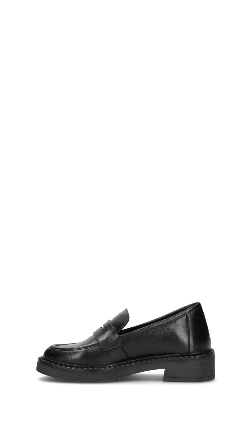 FRICKY Mocassino donna nero in pelle