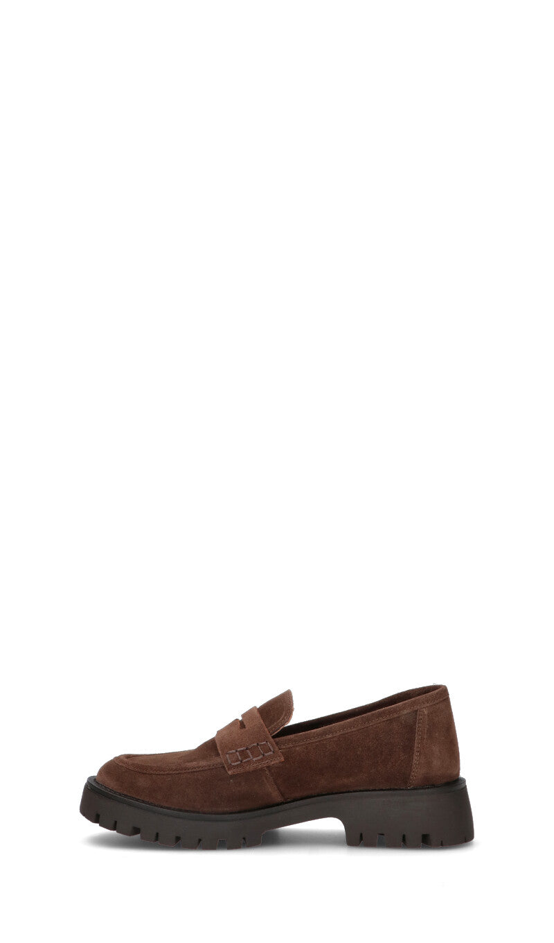 FRICKY Mocassino donna marrone in suede