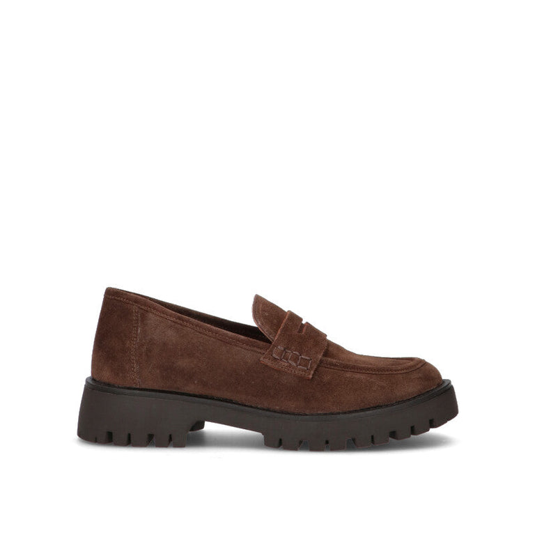 FRICKY Mocassino donna marrone in suede