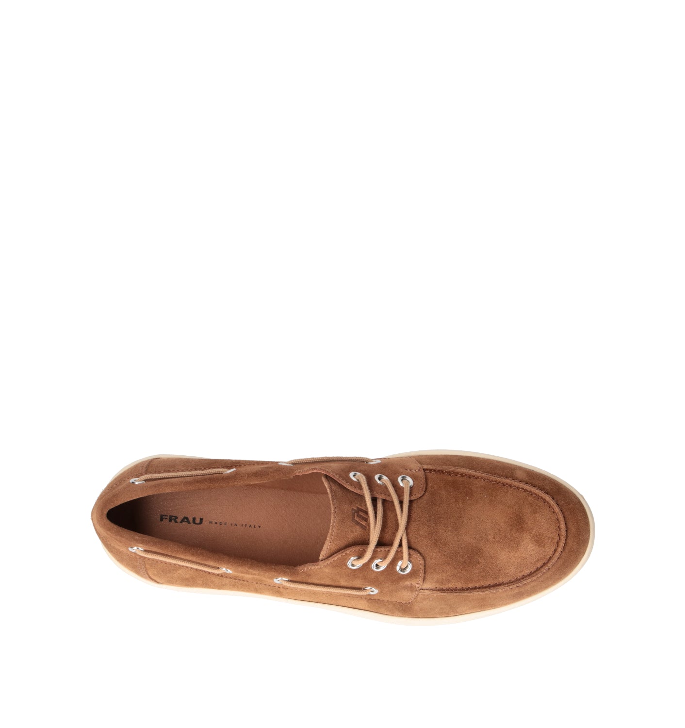 FRAU Scarpa barca uomo marrone in suede