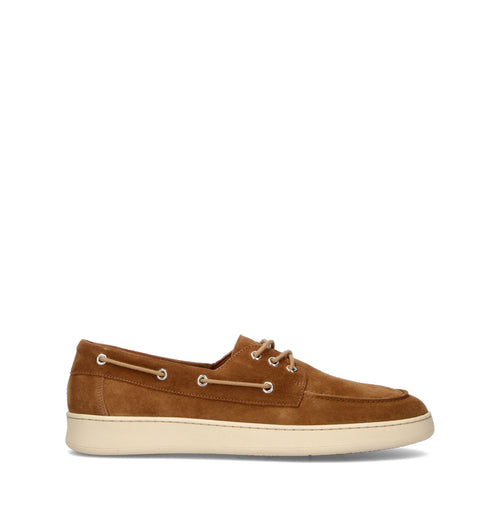 FRAU Scarpa barca uomo marrone in suede