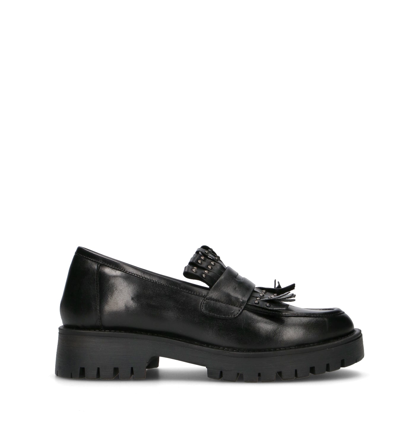 FRICKY Mocassino donna nero in pelle