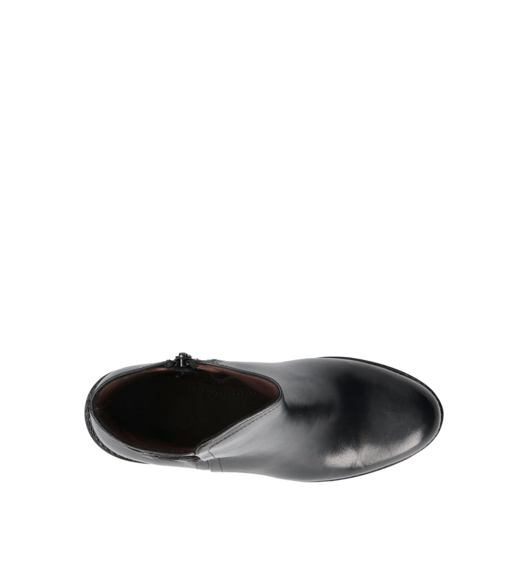 FRICKY Tronchetto donna nero in pelle