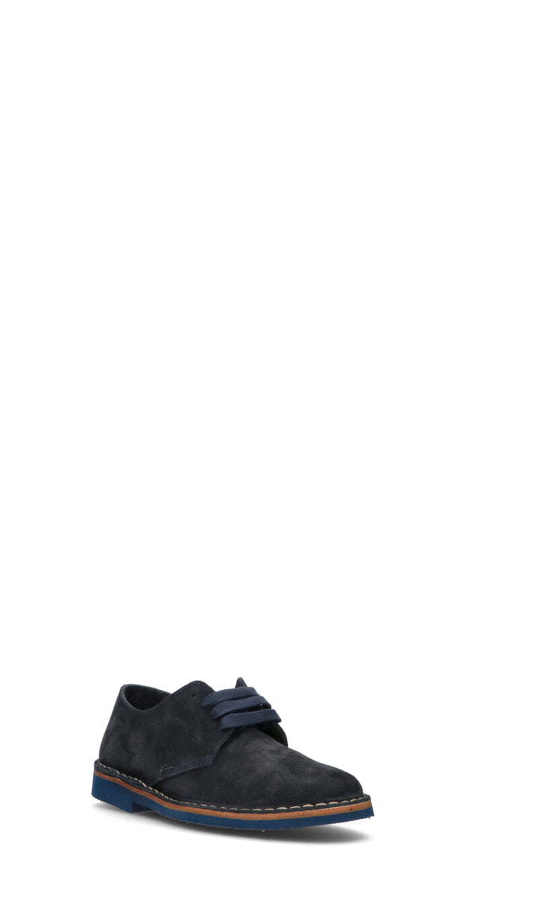 FRAU Stringata uomo blu in suede