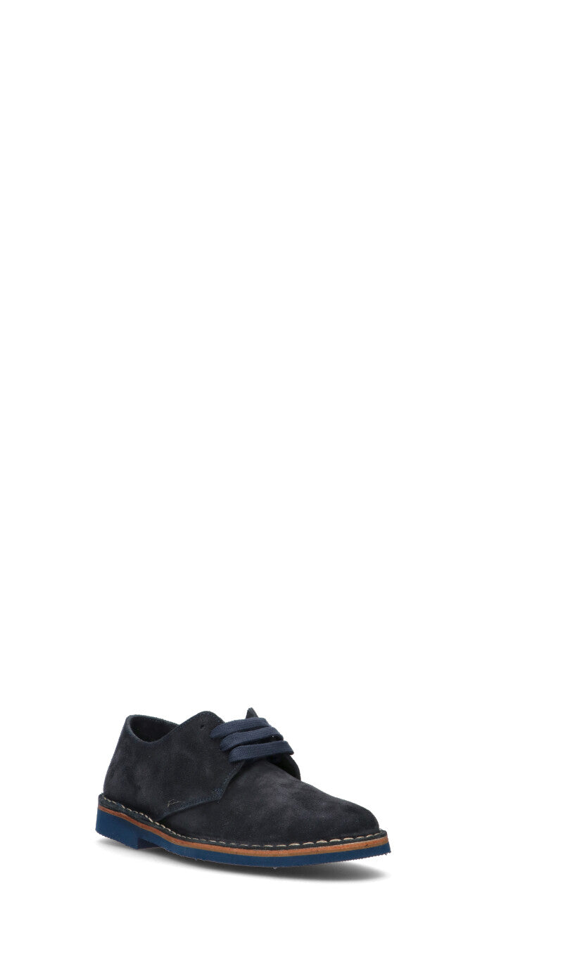FRAU Stringata uomo blu in suede