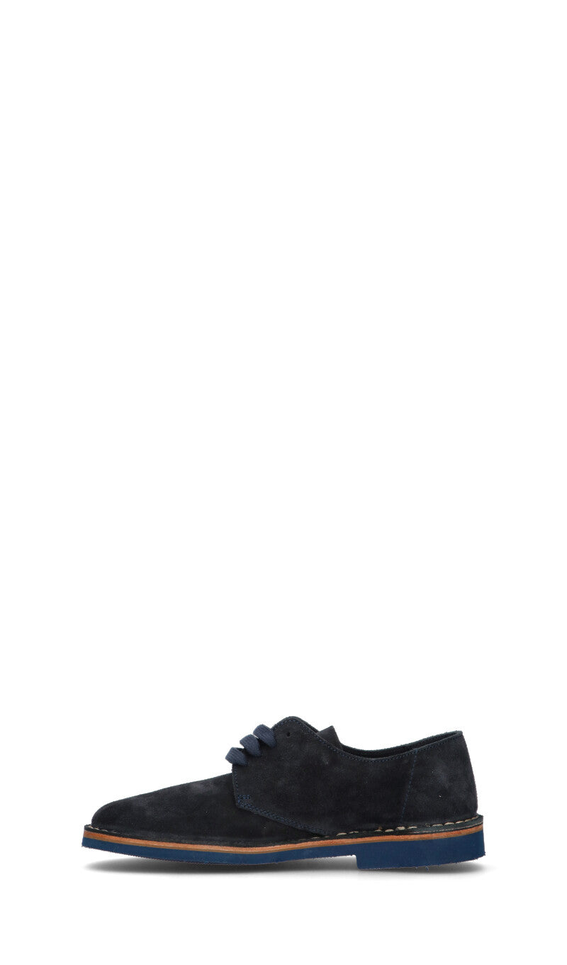 FRAU Stringata uomo blu in suede