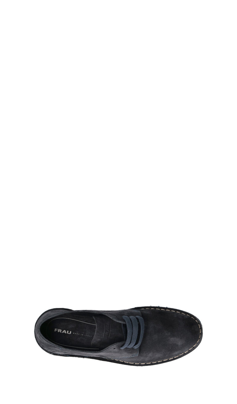FRAU Stringata uomo blu in suede