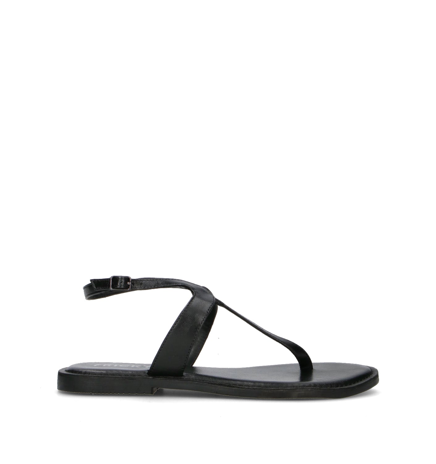 FRICKY Sandalo donna nero in pelle