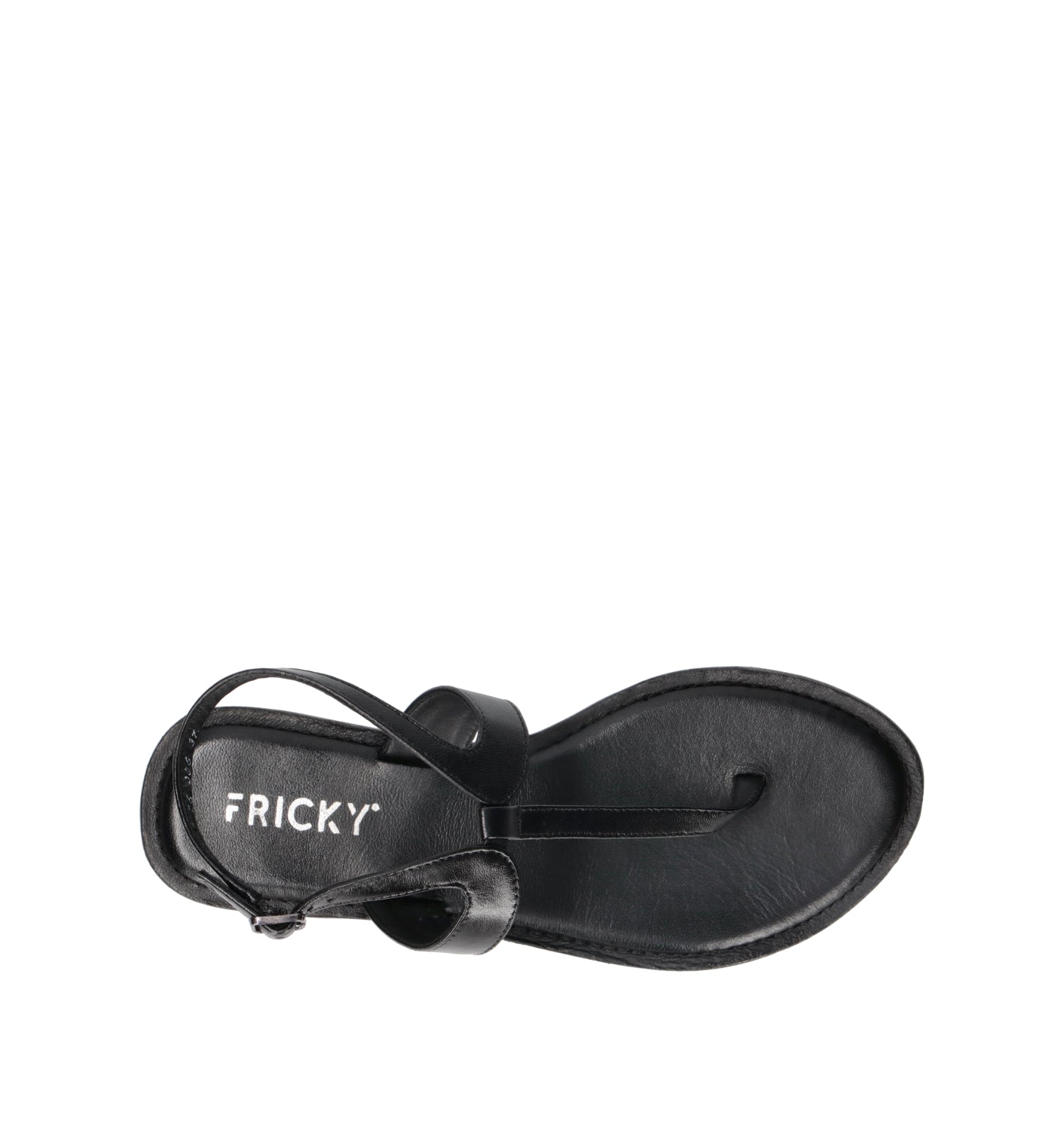 FRICKY Sandalo donna nero in pelle