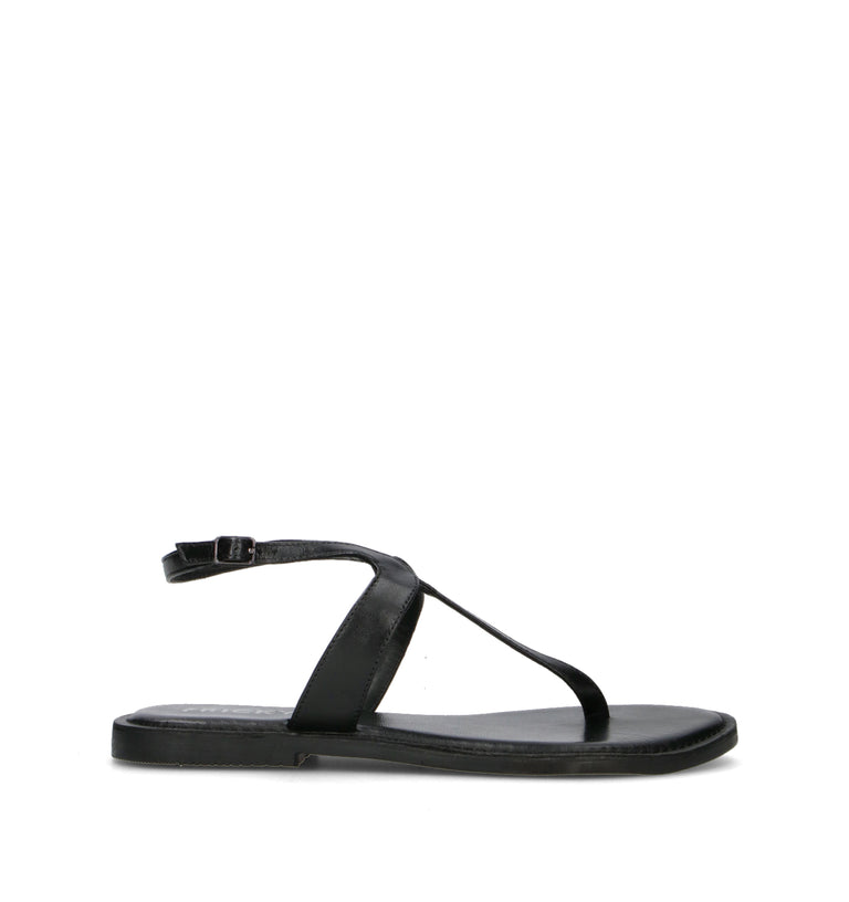 FRICKY Sandalo donna nero in pelle