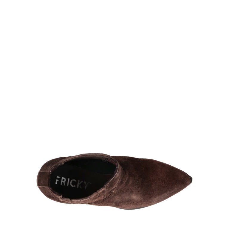 FRICKY Tronchetto donna testa di moro in suede