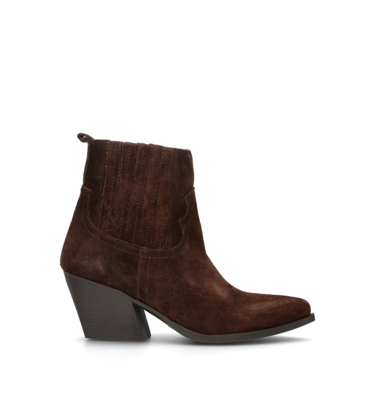 FRICKY Tronchetto donna testa di moro in suede