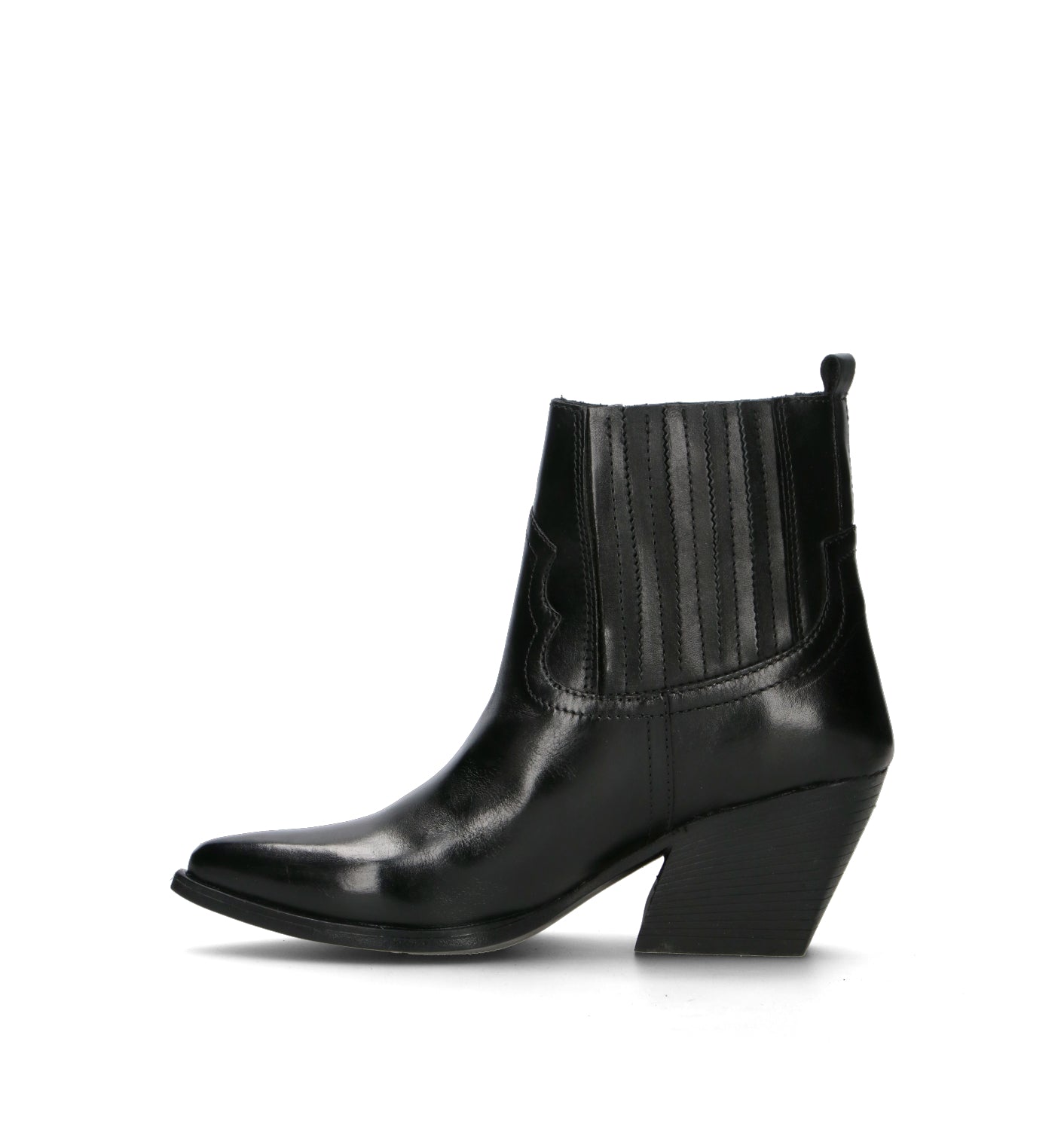 FRICKY Tronchetto donna nero in pelle
