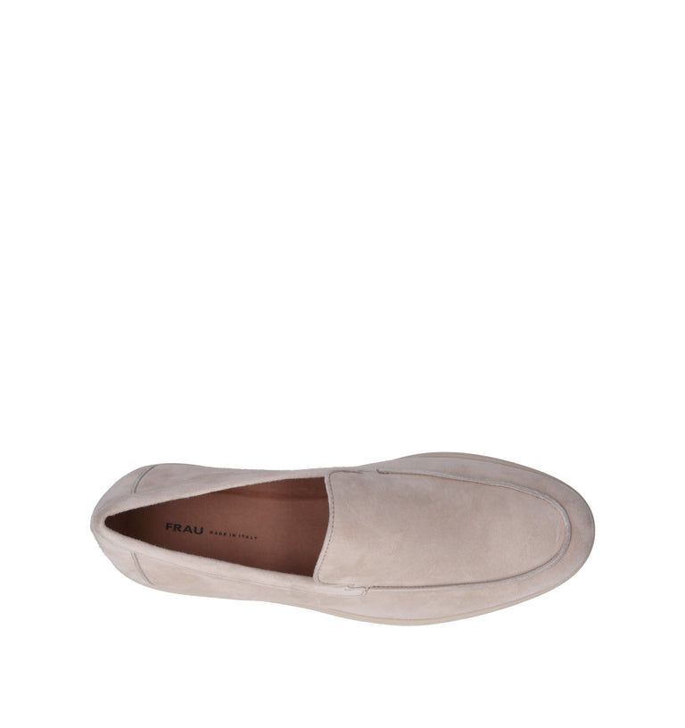 FRAU Mocassino uomo ecrù in suede