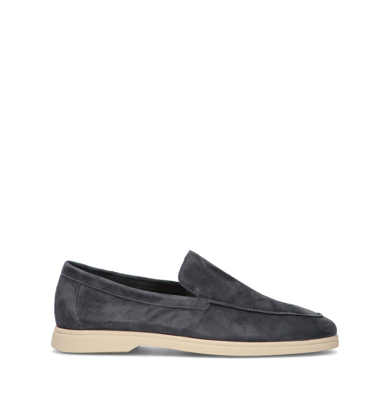 FRAU Mocassino uomo blu in suede