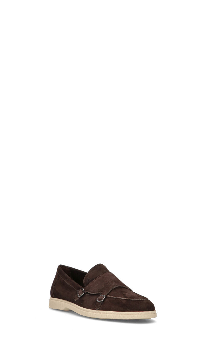 FRAU Mocassino uomo marrone in suede