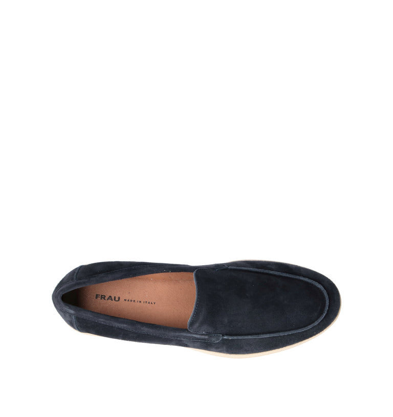 FRAU Mocassino donna blu in suede