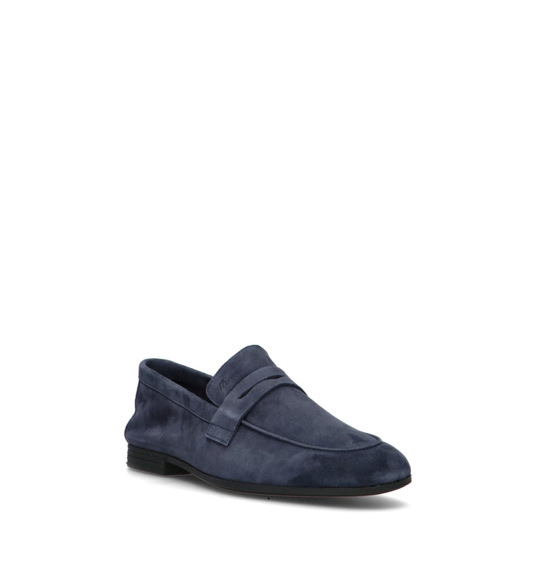 FRAU Mocassino uomo blu in suede
