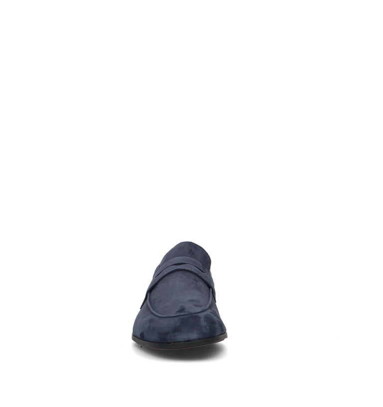 FRAU Mocassino uomo blu in suede